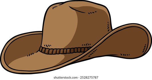 Vector Cartoon Hand Drawn Cowboy Hat