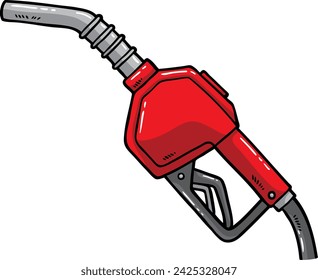 Vector Cartoon Hand Drawn Gasoline Nozzle