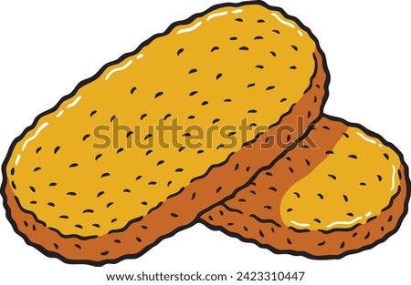 Vector Cartoon Hand Drawn Hash Browns