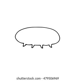 Vector cartoon hand drawn speech and thought communication bubble. Isolated. outline. doodle. 
