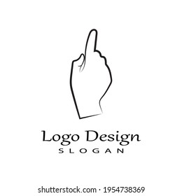 Vector Cartoon Hand Sign. Comics Clip art