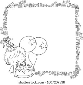 vector cartoon happy birthday background