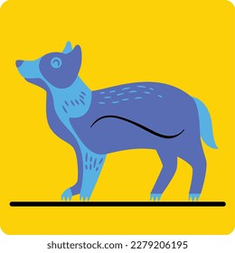 Vector cartoon happy little dog
