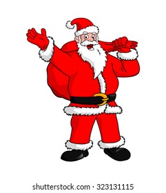 Vector cartoon - Happy Santa Claus character