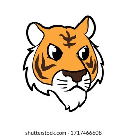Caricatura vectorial Jefe de Ilustración del Tigre