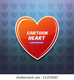 Vector cartoon heart