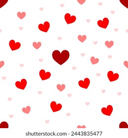 Vector cartoon heart seamless pattern