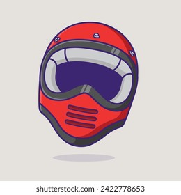 vector cartoon helmet motorcycle art design, vector illustration