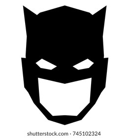 Vector Cartoon Hero Mask Isolated On White Background