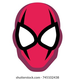 Vector Cartoon Hero Mask Isolated On White Background