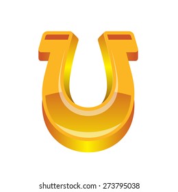 Vector cartoon horseshoe icon