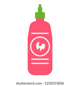 Vector Cartoon Hot Sauce Icon Isolated On White Background