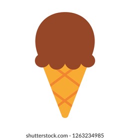 Vector Cartoon Ice Cream Icon Isolated On White Background