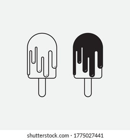 Crema de hielo vectorial sobre fondo blanco