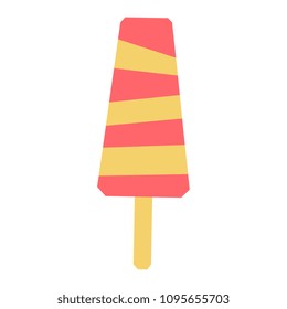 Vector Cartoon Ice Lolly Icon Isolated On White Background
