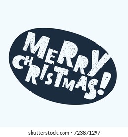 Vector cartoon illustation of black and white Merry Christmas vector text Calligraphic Lettering design card template.Creative typography for Holiday Greeting Gift Poster. 