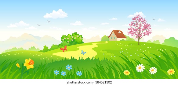 Spring Clipart Stock Illustrations, Images & Vectors 