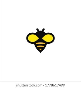 Vector cartoon illustration of a bee flying. Bee icon