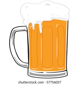 Vector Cartoon Illustration Big Beer Mug Stock Vector (Royalty Free ...