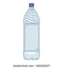 Vector Cartoon Illustration -Big Plastic Bottle