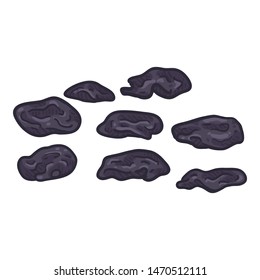 Vector Cartoon Illustration - Blue Raisin. Dried Grapes