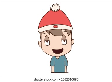 La ilustración vectorial del niño es triste. Aislado sobre fondo blanco.