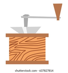 vector cartoon illustration of coffee grinder