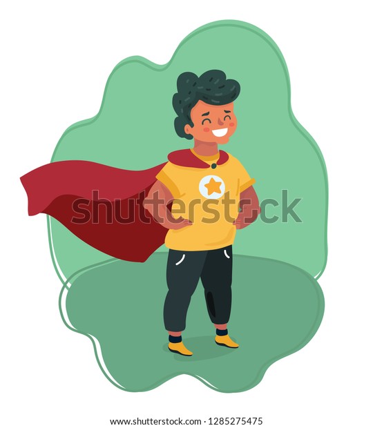 Vector Cartoon Illustration Comic Brave Boy Stock Vector (Royalty Free ...