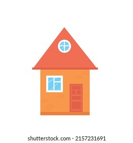 Vector cartoon illustration of a country house.