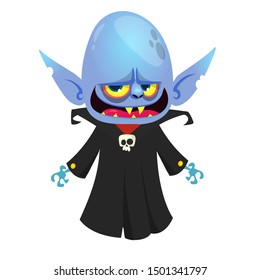 Vector cartoon illustration of the creepy vampire, Count Dracula. Great for Halloween.
