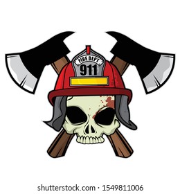 Vector cartoon illustration with Crossbones Theme