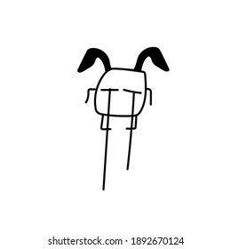 Dibujo vectorial de llanto desesperado. Caracteres aislados sobre fondo blanco.