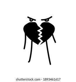 Vector cartoon illustration of crying despaired. Isolated characters on white background.