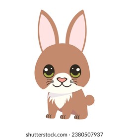 Vektorgrafik mit süßer Zeichnung  
Osterhase