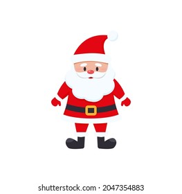 Vector cartoon illustration of cute Santa Claus. christmas greeting card vector illustration design Eps 10