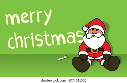 Vector cartoon illustration of cute Santa - for Christmas card, banner...