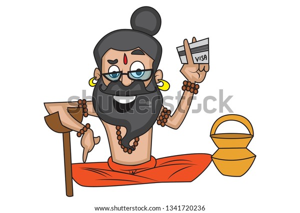 Vector Cartoon Illustration Data Baba Showing Stock Vector (Royalty ...