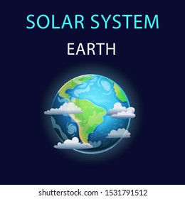 Vector cartoon illustration of Earth.