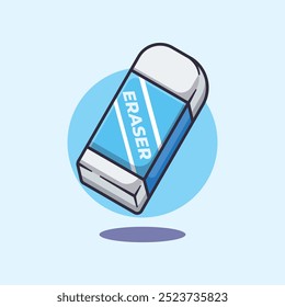 Vector cartoon illustration of eraser