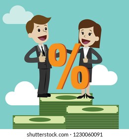 Vector cartoon illustration in a flat style