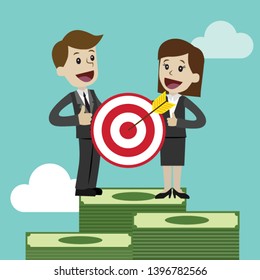Vector cartoon illustration in a flat style