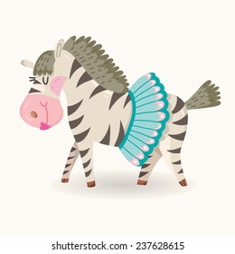 Vector Cartoon Illustration of funny character in awesome colors.