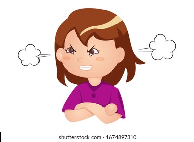 23 Upset woman wearing t shirt Stock Illustrations, Images & Vectors ...