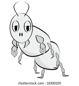 Vector cartoon illustration of a grey ant standing up. For jpeg version, please see my portfolio.