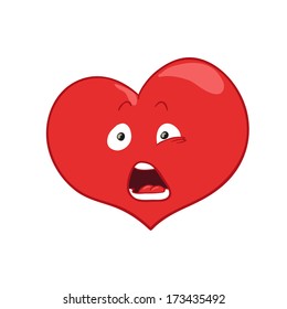 Vector cartoon illustration of a heart