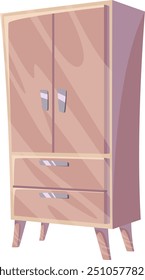 Vector cartoon illustration of home furniture collection, wooden wardrobe, drawers for things, bedroom interior design
Formats Vector images
Wardrobes isolated on white background.
