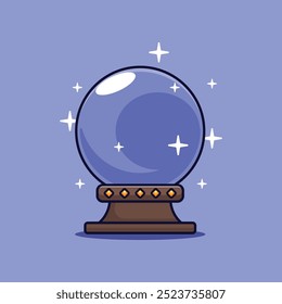 Vector cartoon illustration of magic ball