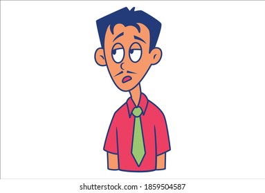 Dibujo vectorial de un hombre. Aislado sobre fondo blanco. 