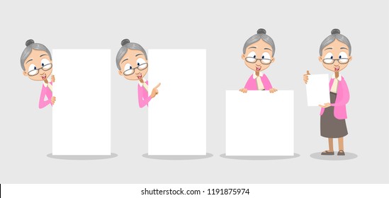 Funny Old Lady On Phone Old Lady Cartoon Images Stock Photos Vectors Shutterstock