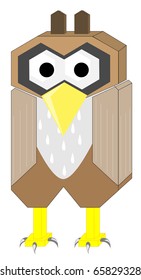 vector cartoon illustration owl